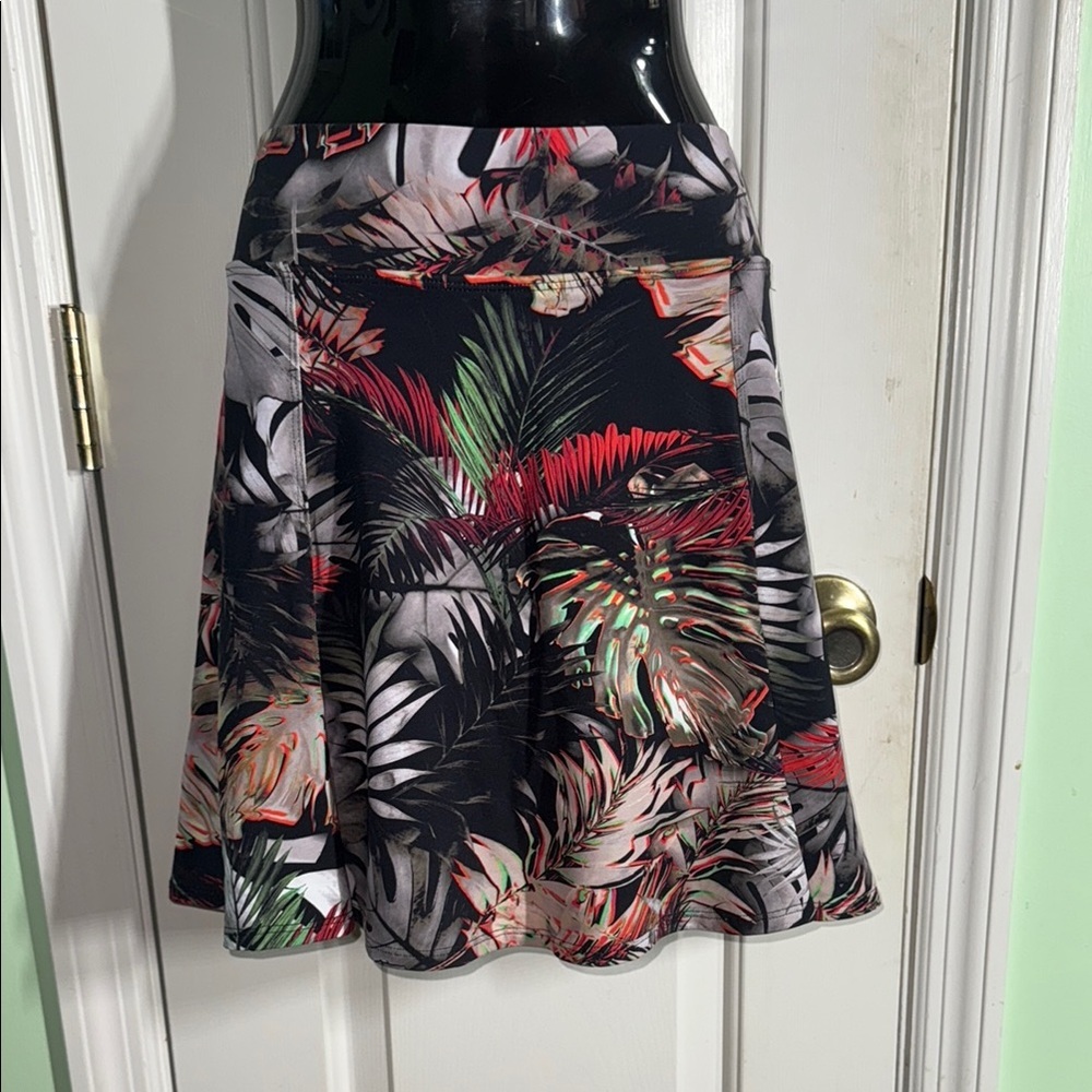 Dona Jo Tropical Print Pickleball Tennis Athletic Skirt/Skorts Size Large